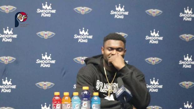 Zion Williamson - - Rockets at Pelicans Postgame Interview